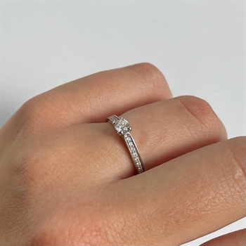 14 kt. Bella hvidguldring med diamanter L1965hg